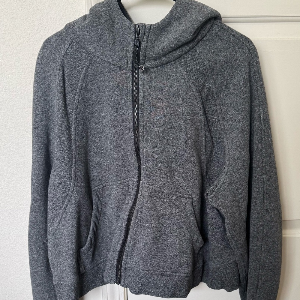 Lululemon Scuba Oversized Full-Zip Hoodie - Dark Heather Grey (L/XL)